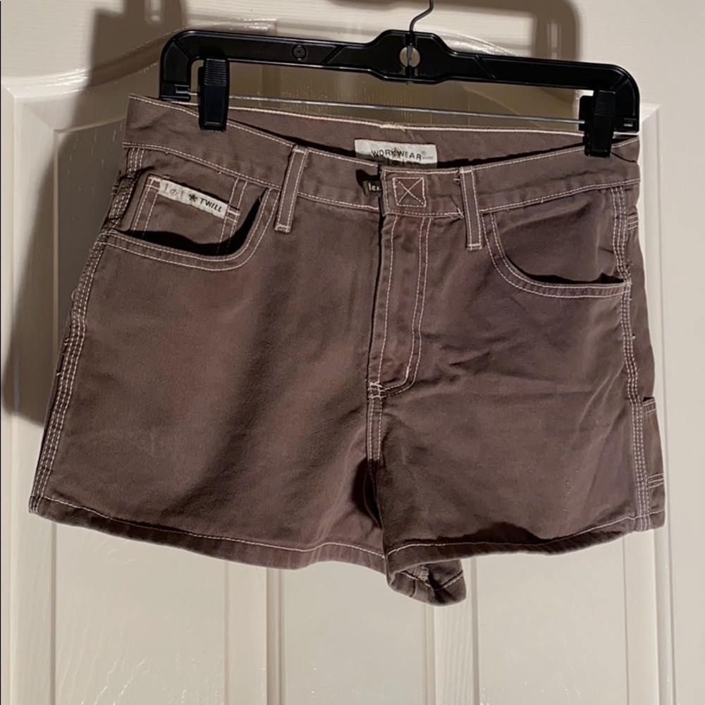 Vintage l.e.i twill workwear short 7 JR camo green
